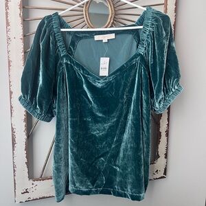 NWT Loft Velvet Blouse